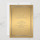 Weddenwerkkaart, Great Gatsby, Silver, Gold Kaart (Achterkant)