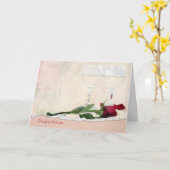Weddenwijn en Roos - Gefeliciteerd Kaart (Gele Bloem)