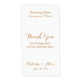 Weddenwijn Hartelijk dank Etiket