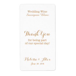 Weddenwijn Hartelijk dank Etiket