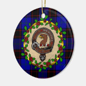Wedderburn Badge/Tartan Gepersonaliseerde Kerstmis Keramisch Ornament (Links)