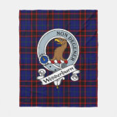 Wedderburn Clan Badge Tartan Pset Fleece Deken (Voorkant)