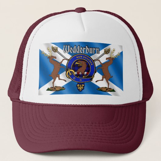 Wedderburn Clan Badge Trucker Hoed Trucker Pet (Voorkant)