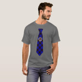 Wedderburn Scottish Clan Badge & Tartan Necktie T-shirt (Voorkant volledig)