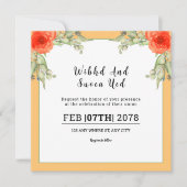 Weddign Square Gatefold Invitation Kaart (Voorkant)
