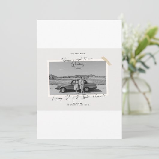 weddimg kaart (Staand voorkant)