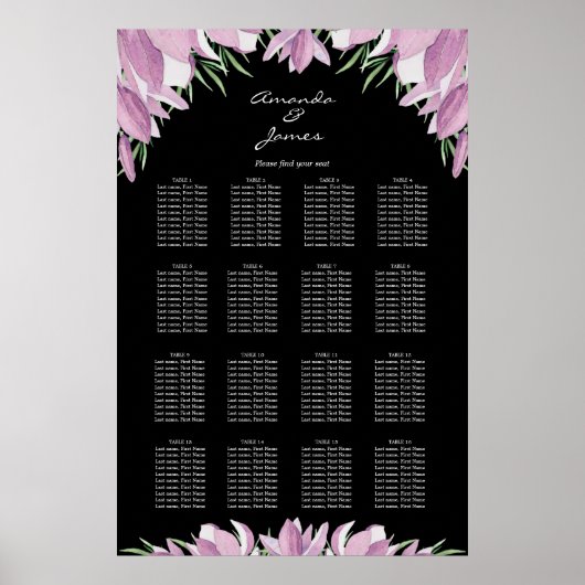 Wedding 16-tabel poster (Voorkant)