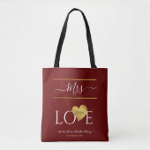 Wedding 1e eerste kerstnaam Mrs. Tote Bag (Voorkant)