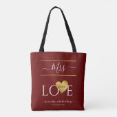 Wedding 1e eerste kerstnaam Mrs. Tote Bag (Achterkant)