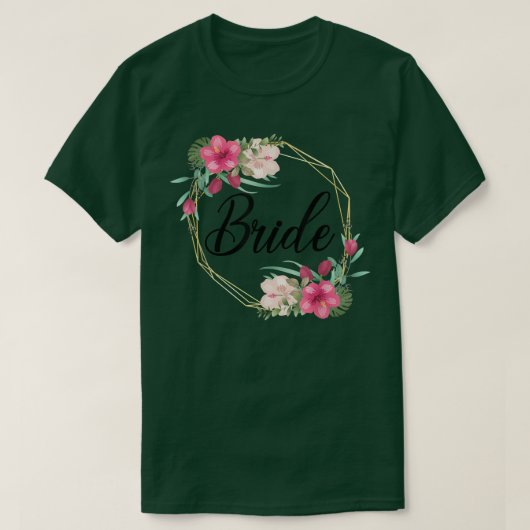 Wedding 2022 Bride Flowers Verloving Ik zei ja T-shirt (Design voorkant)