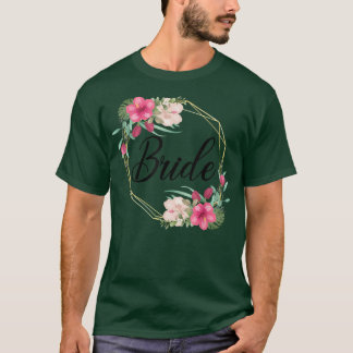 Wedding 2022 Bride Flowers Verloving Ik zei ja T-shirt