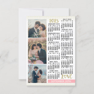 Wedding 2023 Agenda Blush Pink Gold 3-foto's Save The Date