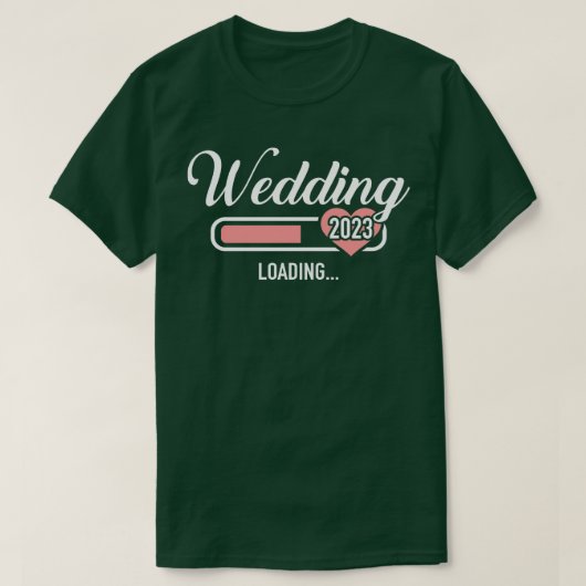 Wedding 2023, lading voor huwelijk en bachelor bac t-shirt (Design voorkant)