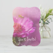 Wedding 20e Jubileum Asters Garden Flower Inv Kaart (Staand voorkant)