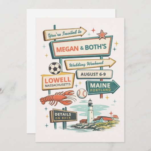 Wedding 2 notitiekaartje (Voorkant / Achterkant)