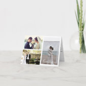 Wedding 3 Foto Collage Bedankkaart (Voorkant)