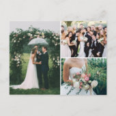 Wedding 3 Foto Collage Hartelijk dank Briefkaart (Voorkant)
