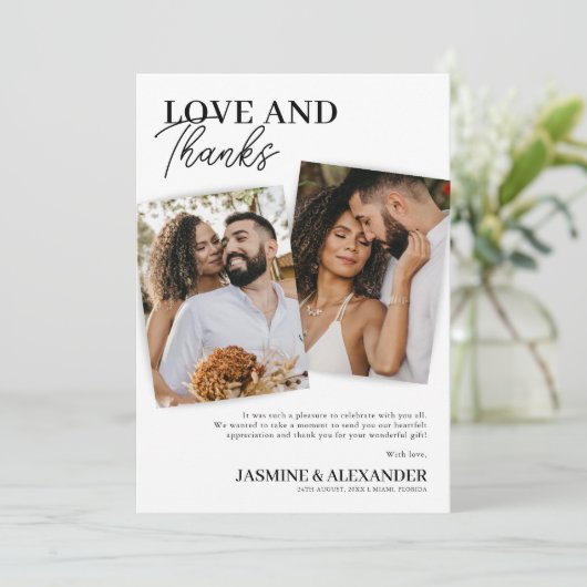 Wedding 3 Foto Hartelijk dank Bedankkaart (Staand voorkant)