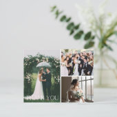 Wedding 3 Fotocollage Dank u Briefkaart (Staand voorkant)