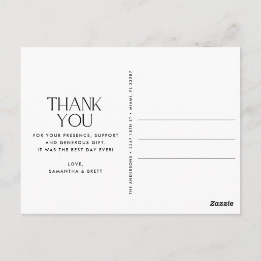 Wedding 3 Fotocollage Dank u Briefkaart (Achterkant)