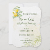 Wedding 50ste Jubileum Asters Garden Flower Kaart (Achterkant)