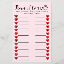 Wedding A tot Z Game - Leuke Vrijgezellenfeest Act