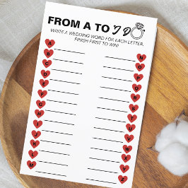 Wedding A tot Z Game - Leuke Vrijgezellenfeest Act