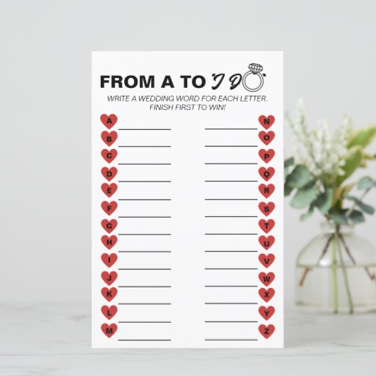 Wedding A tot Z Game - Leuke Vrijgezellenfeest Act (Staand voorkant)