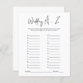 Wedding A-Z | VRIJGEZELLENFEEST (Voorkant / Achterkant)