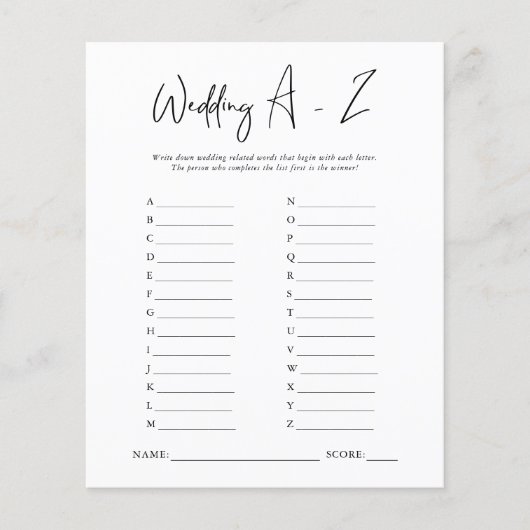 Wedding A-Z | VRIJGEZELLENFEEST (Voorkant)