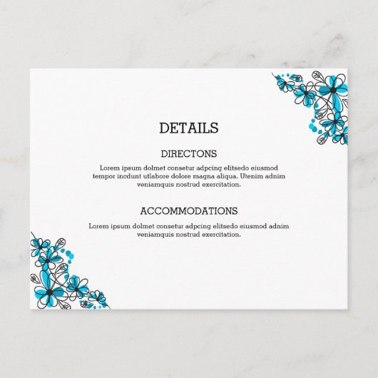 Wedding Accommodation Kaart (Voorkant)