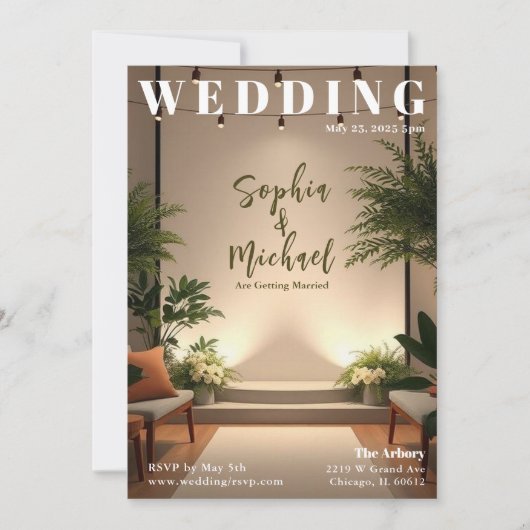 Wedding Achtergrond Magazine Hoesje Kaart (Voorkant)