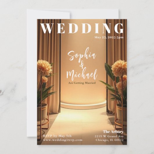 Wedding Achtergrond Magazine Hoesje Kaart (Voorkant)