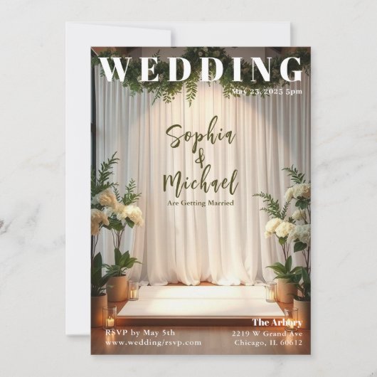 Wedding Achtergrond Magazine Hoesje Kaart (Voorkant)
