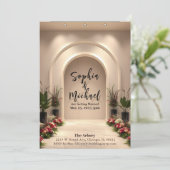 Wedding Achtergrond Magazine Hoesje Uitnodiging (Staand voorkant)