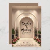 Wedding Achtergrond Magazine Hoesje Uitnodiging (Voorkant / Achterkant)