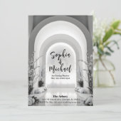 Wedding Achtergrond Magazine Hoesje Uitnodiging (Staand voorkant)