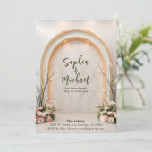 Wedding Achtergrond Magazine Hoesje Uitnodiging (Staand voorkant)