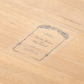 Wedding Acrylic Invitation I Baroque Elegant Frame Acryl Uitnodigingen (Laagn)