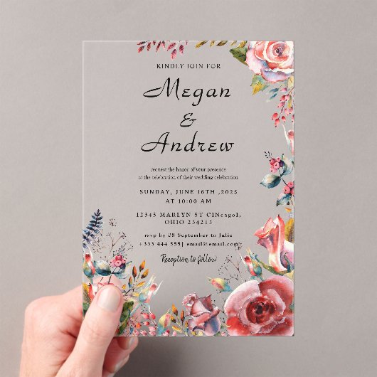 WEDDING Acrylic Invitations Acryl Uitnodigingen (Insitu (Draagbaar))