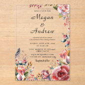 WEDDING Acrylic Invitations Acryl Uitnodigingen (Voorkant)