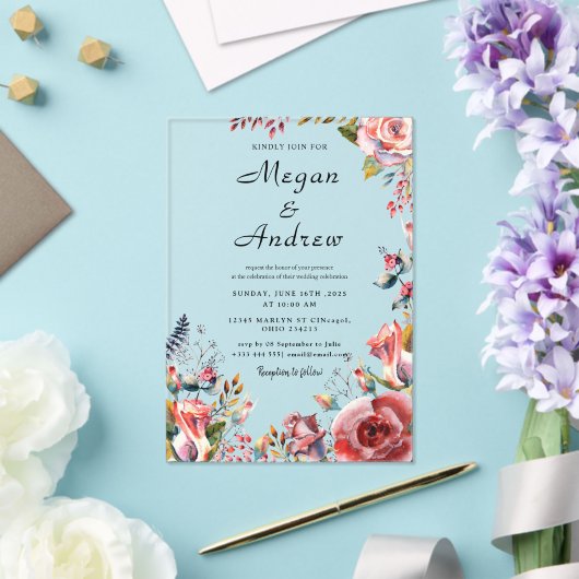 WEDDING Acrylic Invitations Acryl Uitnodigingen (Insitu (Huwelijk))