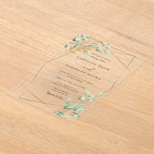 WEDDING Acrylic Invitations Acryl Uitnodigingen (Laagn)