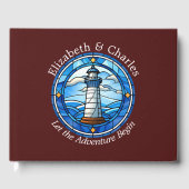 Wedding Adventure Lighthouse Sailing Nautical Gastenboek (Voorkant)