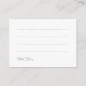 Wedding Advice Card Silver Bokeh Sparkle Lights Advieskaart (Achterkant)