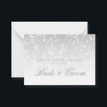 Wedding Advice Card Silver Bokeh Sparkle Lights Advieskaart<br><div class="desc">Elegant bridal shower / wedding shower Wedding Advice Card for the bride and groom with glamorous Silver Bokeh Sparkle Lights and custom text.</div>