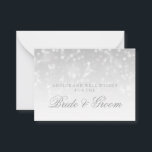 Wedding Advice Card Silver Bokeh Sparkle Lights Advieskaart<br><div class="desc">Elegant bridal shower / wedding shower Wedding Advice Card for the bride and groom with glamorous Silver Bokeh Sparkle Lights and custom text.</div>