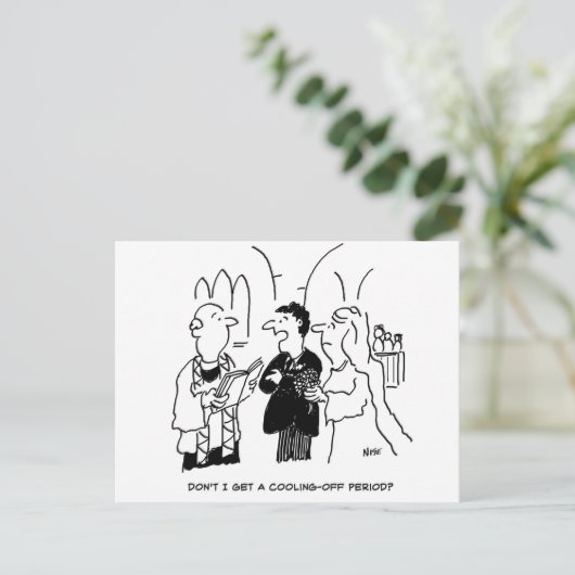 Wedding Afkoelingsperiode Grappig Briefkaart (Staand voorkant)