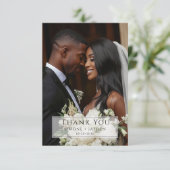 Wedding Afro-Amerikaanse 2 foto Dank u Bedankkaart (Staand voorkant)