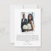 Wedding Afro-Amerikaanse 2 foto Dank u Bedankkaart (Achterkant)
